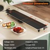 Costway 35" Extra Large electric Teppanyaki Grill with Adjustable Temperature Thermostats and Drip Tray - 3 of 4