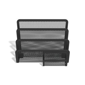 TRU RED 4 Compartment Wire Mesh Letter Holder Matte Blk TR57562-CC - 1 of 4