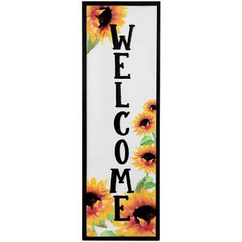 Northlight Sunflower Welcome Metal Wall Sign - 23"