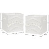 Sweet Jojo Designs Boy or Girl Gender Neutral Unisex Set of 2 Kids' Decorative Fabric Storage Bins Bohemian Fringe Ivory - 3 of 4
