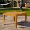 Modway Northlake Outdoor Patio Premium Grade A Teak Wood Side Table - Natural - 4 of 4