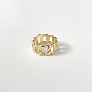 sanctuaire Statement Link Chain Ring Gold - 1 of 3