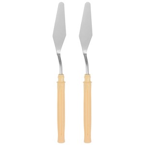 Unique Bargains Stainless Steel Plastic Handle Flexible Polished Palette Knife 2 Pcs - 1 of 4