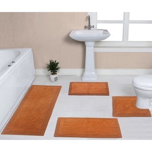 Home Weavers Luxury Collection 100% Cotton Tufted Bathroom Rug Set, Non-Slip Latex Bath Rug Set - 1 of 4