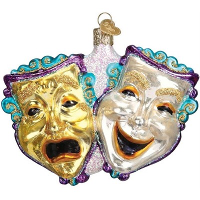 Old World Christmas Blown Glass Ornament for Christmas Tree, Comedy and Tragedy