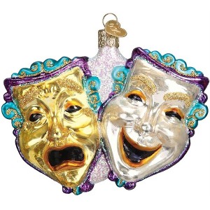 Old World Christmas Blown Glass Ornament for Christmas Tree, Comedy and Tragedy - 1 of 4