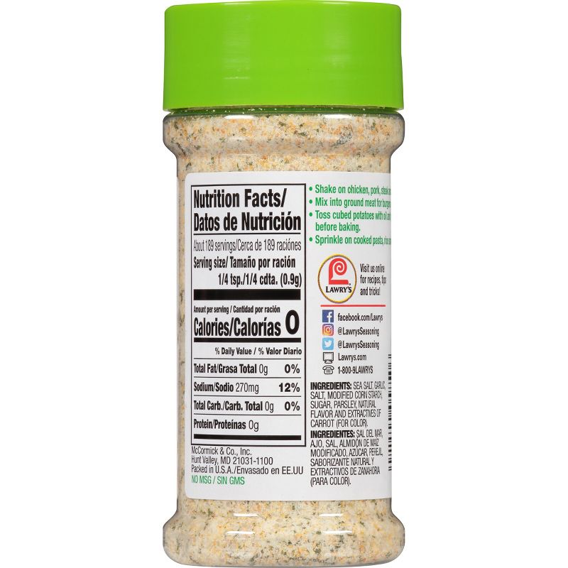 Lawry's Garlic Salt - 6oz, 3 of 8