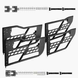 VEVOR Jeep Tube Doors, 4-Door, Hunting Style Jeep Tubular Door with Heavy-Duty Hinges&OE Latch, Jeep Doors with Rubber Pads&Toughened Steel Tube,Black - 1 of 4