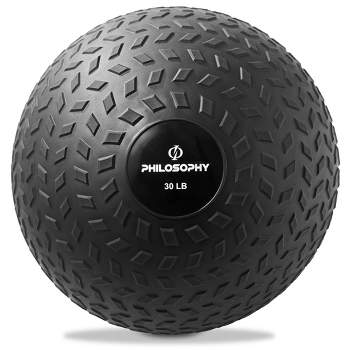 Philosophy Gym Slam Ball - Weighted Fitness Medicine Ball with Easy Grip Tread