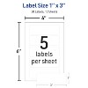 Avery No-Iron Fabric Labels, 1" x 3", Washer and Dryer-Safe Waterproof Labels, Non-Printable, 50 Blank Labels Total (40725) - 3 of 4