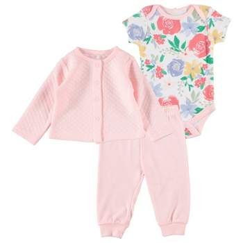 Chick Pea Baby Girl Clothes Cardigan Newborn Dress Up set