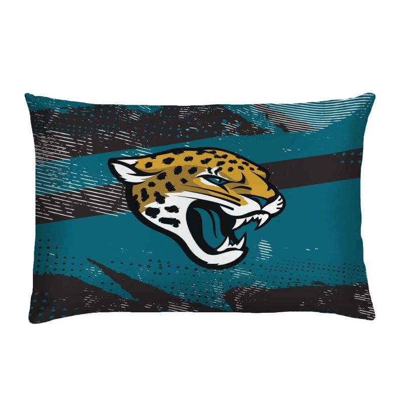 NFL Jacksonville Jaguars Slanted Stripe Twin Bed in a Bag Set - 4pc, 3 of 4