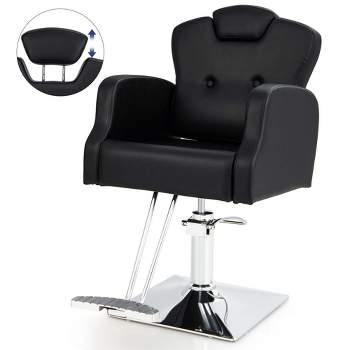 Costway Hydraulic Barber Chair 360 Degrees Swivel Salon Chairs with Adjustable Headrest