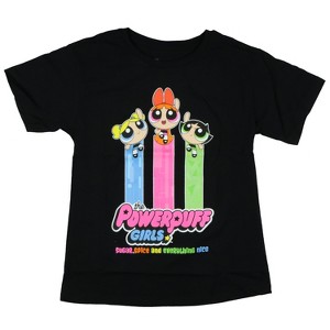 Seven Times Six The Powerpuff Girls T-Shirt Girls' Everything Nice Power Up Tee - 1 of 3