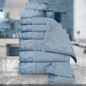 Charming Floral Accent Cotton Towel Set by Blue Nile Mills - 1 of 4