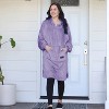 Catalonia Women’s Plush Hoodie Sweatshirt Dress, Casual Snuggly  Pullover Sweater with Kangaroo Pocket, Womens Fall Tops, One Size - 2 of 4
