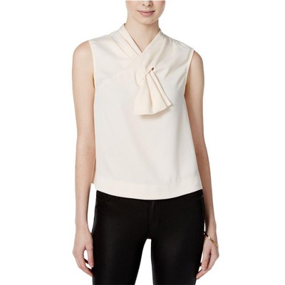 Rachel Roy Womens Sleeveless Bow Pullover Blouse