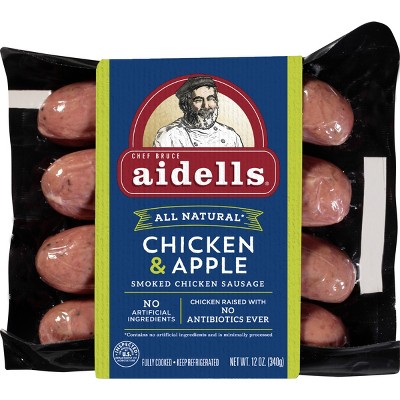 Aidells Chicken & Apple Smoked Chicken Sausage - 12oz/4ct : Target