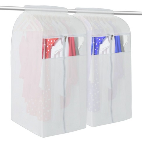 Stockroom Plus 2 Pack White Garment Bag Covers, Zippered Closet Bags For  Clothes, Large, 20 X 24 X 54 In : Target