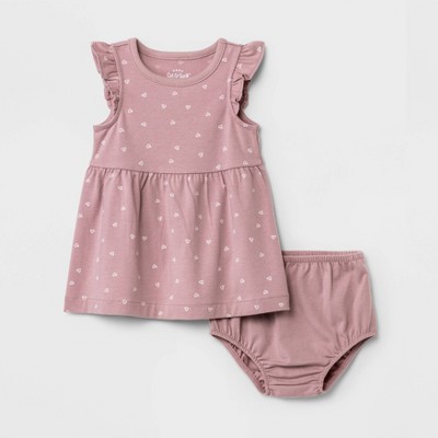 Baby Girls&#39; Heart Dress - Cat &#38; Jack&#8482; Pink 6-9M