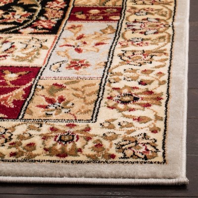 Grey and Multicolor Floral 4' x 6' Synthetic Area Rug