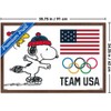 Trends International Team USA x Peanuts – Snoopy Olympic Figure Skating Framed Wall Poster Prints - 3 of 4