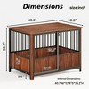 JUJABU Walnut Fluted Wood Dog Crate with Double Door, Decorative Pet House & Side End Table (Small/Medium Dogs) - 3 of 4