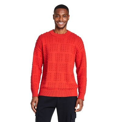 Men's Textured Sweater - LEGO® Collection x Target Red S