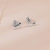 Girls' Dainty Dog & Bone Screw Back Sterling Silver Earrings - In Season Jewelry - 4 of 4