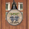 Briarwood Lane Winter Burlap Door Hanger 18x12 Checkered Mittens For Winter Door Hanger - 2 of 2