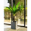 Rosemead Home & Garden, Inc. 9" Wide Kante Lightweight Modern Square Concrete/Fiberglass Indoor Outdoor Planter Box Slate Gray - 2 of 4