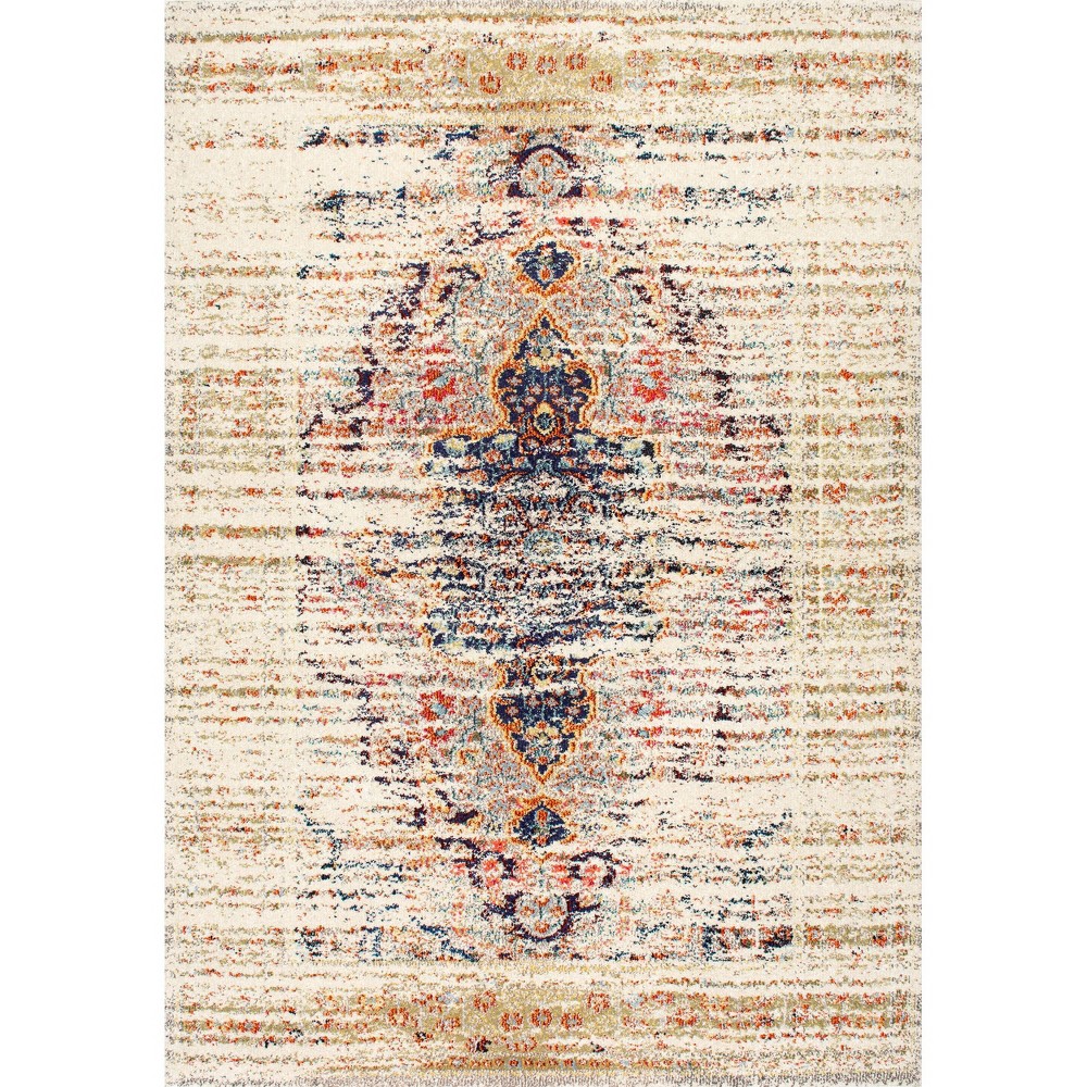 Photos - Doormat nuLOOM 10'x13' Distressed Persian Sarita Area Rug Brown