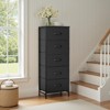 PAGED 5 Drawer Dresser with Fabric Bins, Tall Chest of Drawers, Fabric Storage Cabinet with Steel Frame and Wood Top for Living Room, Bedroom - 3 of 4