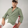 Campus Sutra Men Men's Pistachio Green Textured Micro Buffalo Check Shirt - 2 of 3