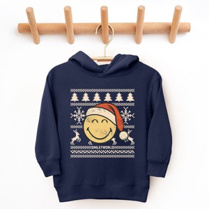 SmileyWorld Ugly Christmas Sweater Distressed - Toddler Hoodie - 1 of 4