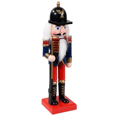 Sunnydaze Hugo the Brave Indoor Decorative Christmas Wooden Nutcracker Statue, 10-Inch