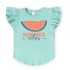 The Juniper Shop Boho Summer Vibes Watermelon Flutter Sleeve Tee - 3 of 4