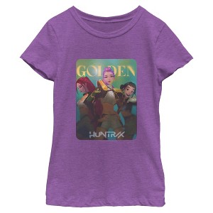Girls KPop Demon Hunters Huntrix Golden Photocard T Shirt - 1 of 4