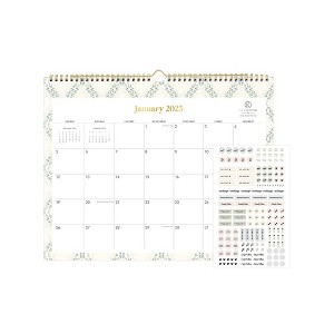 The Everygirl Wall Calendar January - December 2025 15"x12" Monthly Wirebound Chantria Trellis - 1 of 3
