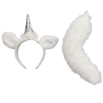 HalloweenCostumes.com One Size Fits Most  Women  Unicorn Headband and Tail, White