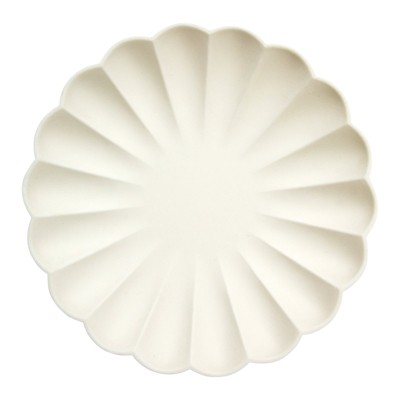 Meri Meri Cream Simply Eco Large Plates