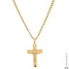 Steeltime 24" Men's 18k gold plated stainless steel St. Benedict crucifix pendant with greek key accents - 3 of 4