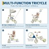 Acekool 7-in-1 Foldable Baby Tricycle, Toddler Trike with Parent Handle, 360° Rotating Seat, Canopy, Harness, Brakes, for Boys & Girls Pink - 3 of 4