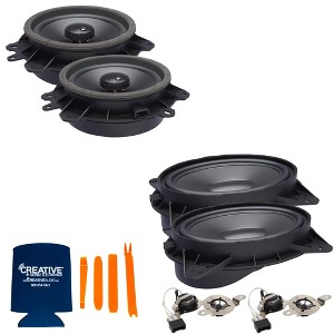 PowerBass OE Series Direct Replacement Speakers with Front Tweeters Compatible With Toyota Prius 10-15 - 1 of 4