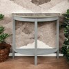 ChicFurnit Console Tables Accent Table Side Table End Table Half Moon Entry Console Table for Living Room, Gray, 13"*26"*28" - 3 of 4