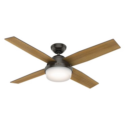 52" Dempsey Damp Rated Ceiling Fan with Remote (Includes LED Light Bulb) - Hunter Fan
