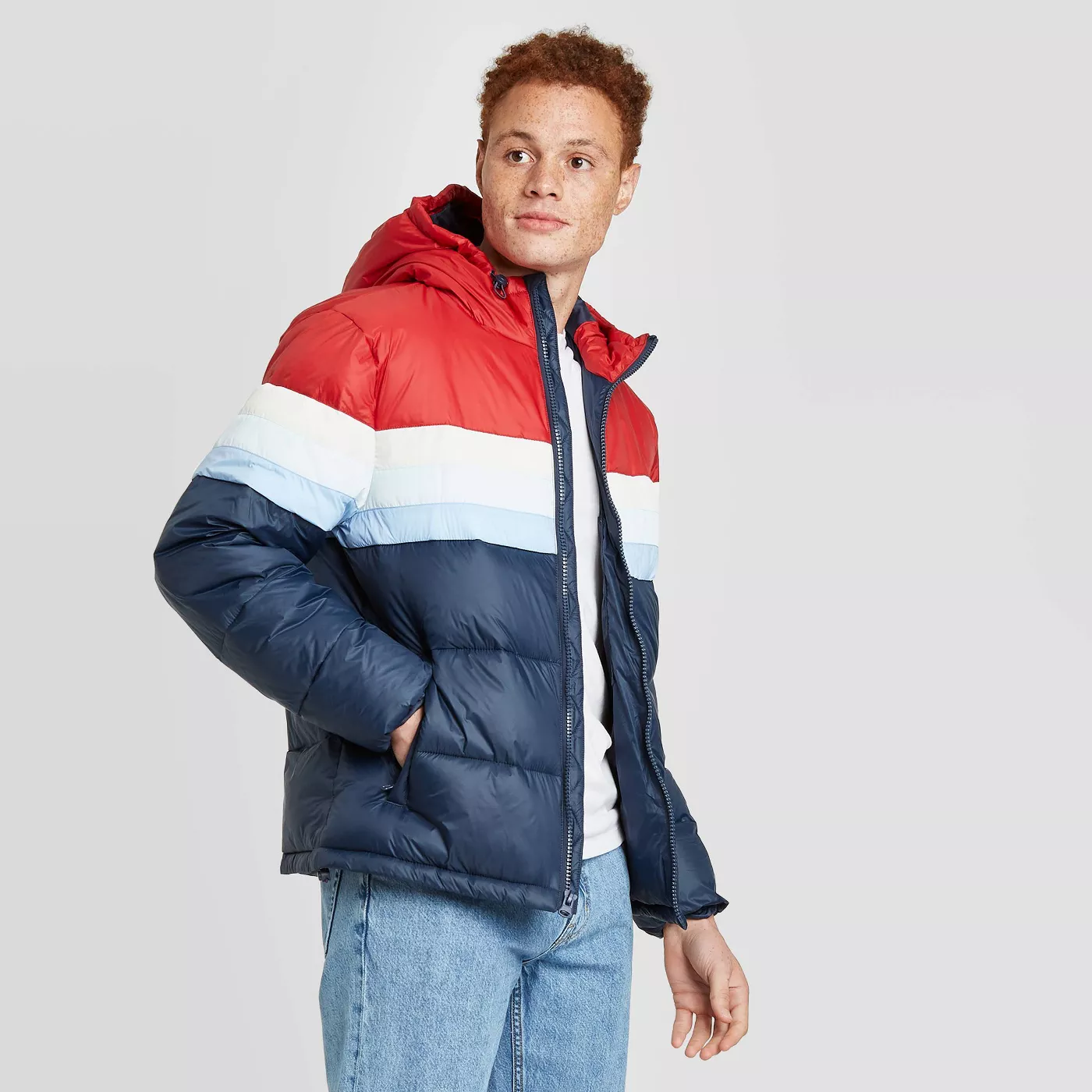 Men's Hooded Puffer Jacket - Goodfellow & Co™ - image 1 of 3