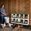 Metal Chicken Nesting Boxes, Nesting Boxes with Metal Legs, Chicken Laying Box with Roll Out Egg Collection with Vented Holes - 2 of 4