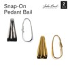 John Bead Must Have Findings Metal Gold 9mm Snap-On Pendant Bails for Jewelry Making Findings, 2 Pieces - 4 of 4