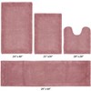Edge Bath Rug 100% Premium Cotton Ultra-Soft Water Absorbent Tufted Solid Reversible 4 Piece Bathroom Rug Set for Machine Washable Bathmat - 2 of 2